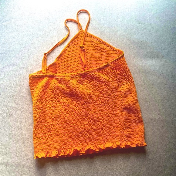 Orange Rouched Top - Picture 2 of 3